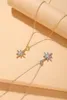 Łańcuchy Srebrny naszyjnik dla kobiet 2022 Modna gwiazda Star Butterfly Prosty temperament łańcuch obojczyka nie zanika biżuterii