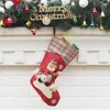 Nuove decorazioni natalizie 2023 Regali di capodanno Calzini per pupazzo di neve Babbo Natale Sacchetto regalo per calzini