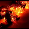 Strings Battery/Solar Halloween Pumpkin String Lights 10/40/50LEDS Dekorera för julår Hemma Party Garden Indoor Decorled LEDLED LED