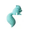 Creative Silicone Infuser Cute Animal Tea Infuser Leak Squirrel Tail Colander hushållsartiklar