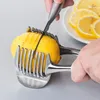 Fruktgrönsaksavdelningsverktyg Aluminiumlegering Lemon Slicer Hushåll Hantera tomatpotatis banan Cutter Kitchen Tool ZL1227