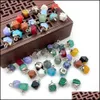 Arts And Crafts Arts Gifts Home Garden 8X11Mm Polygon Plating Edge Natural Crystal Stone Charms Rose Quartz Pendants Trend Dhwf7