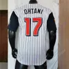 Shohei Ohtani Jersey Glaus Mike Trout City Player Grå Svart Mode Marinblå Vänd tillbaka Vit Röd Pinstripe Pullover Fans