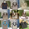 Tygväska Interlocking g handväska crossbody axelpåsar havregryn läder trim beige ebenholts vit duk retro handväska plånbok telefonhållare