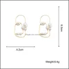 Bengelen kroonluchter oorbellen sieraden nieuwe irregar geometrische parel kralen oor beenclip oorbel voor vrouwen geen piercings goud metalen bruiloftsfeestje