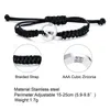 Link-Armbänder, Kette, ineinandergreifende Kreise, Seil-Armband für Damen und Herren, verstellbar, einfach, minimalistisch, Unisex, Paar, Freundschaftsschmuck, Raym22