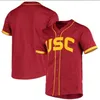 XFLSP personalizzato USC Trojans Baseball Stitched Jersey 28 Kyle Hurt 5 Blake Sabol 15 Chase Bushor 3 CJ Stubbs 35 Connor Lunn Qualsiasi Nome Numero