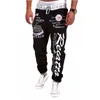 Herr jogger casual byxor hip hop fitness sportkläder bottnar tight trepant byxor tryckt gym jogging sweatpants streetwear 220714