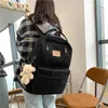 Julyccino Multifunction Double Zipper Women Backpack Teenager Girls Laptop Backpack Saco de ombro de ombro de estudante da bolsa escolar coreana 220817