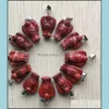 Hänge halsband hängsmycken smycken grossist 50 st/mycket god kvalitet snidad naturlig regnbåge sten ängel charms för dhuyt