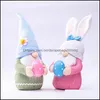Andra festliga festförsörjningar Hemträdgård påskaren Bunny Gnome Spring NoSes Faceless Dwarf Doll Rabbit Gifts Swedish Holiday Decoration 168