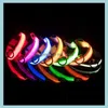 Neue Mode Led Nylon Hundehalsband Katze Harness Blinklicht Up Nacht Sicherheit Haustier Halsbänder Mti Farbe Xs-Xl Größe Weihnachten Drop Lieferung 2021