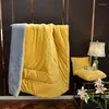 Одеяла складной подушки одеяло магическое бархатное бархатное сплошное фланель фланелевой фланель подушки ab для кровати теплое стеганое одеяло 2 в 1 в 1 блокет