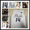 Xflspcustom NCAA Nevada Wolf Pack College كرة السلة لكرة السلة ، جيرسي مخيط كالب مارتن جالين هاريس ليندسي درو جونسون كودي كارولين أبيض