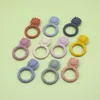 Lion Baby Teether Ring Ring Silicone Stick Stick Bracelet Shape Lion Fornecedores 10 cores M4143