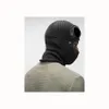 3 kleuren Twee lens windscherm capuchon mutsen outdoor katoen gebreid winddicht mannen GOGGLE gezichtsmasker casual mannelijke schedelmutsen hoeden bril afneembaar zwart grijs groen