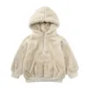 Chaqueta de lana de invierno para niños, ropa para niñas pequeñas, sudaderas con capucha Polar, abrigo, sudadera para bebé, trajes para niños