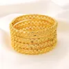 Bangle 24k 4 pièces/lot de luxe éthiopien haut de gamme couleur or Bracelets pour femmes fille Dubai Bracelets africains cadeauxBangle BangleBangle Inte22