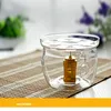 Bougeoirs chauffant café eau verre transparent résistant à la chaleur théière chauffe-théière isolation support de Base accessoires de thé