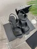 2022 Sandálias de Verão Nova Cunha de Salto Grosso Fish Boca Sapatos Mulheres Word Alta Plataforma Sexy
