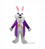 Belle mascotte de lapin de pâques costumes de noël fantaisie robe de soirée personnage de dessin animé tenue costume adultes taille carnaval publicité de pâques