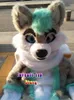 Fursuit Husky Husky Dog Fox Wolf Mascot Costume Fourrure Dessin animé Caractère Halloween Party Set de dessin animé # 090