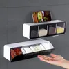 Boîte d'assaisonnement murale de cuisine sel poivre étagère à épices pot sucrier pour Gadget ensembles d'appareils outil organisateur d'épices