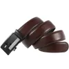 Ceinture de mode ceintures noires en cuir véritable pour hommes ceintures à boucle automatique vente 110-130cm sangle 20