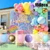 Macarrón Latex Globos Guirnaldas para niños Fiesta de cumpleaños Globos Decoraciones Decoración de baby Shower Decoración Rainbow Pastel Balloon Arch Kits