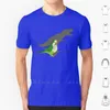 メンズTシャツT  -  REX Green Monk Parakeetシャツ綿の男性女性10代オウムティラノサウルス恐竜