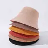 Yeni Bahar ve Yaz Saf Renk Eğlence Joker Örgü Balıkçı Şapka Lady Havzası Şapka Nefes Güneşlik Şapka G220418
