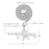 남성용 건 펜던트 성격 힙합 보석 합금 풀 드릴 M4 소총 Domineering 패션 액세서리 남성과 여성