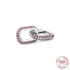 S925 Sterling Silver Loose Beads Love Heart Heart Bedies Bracelet Fashion Accessory Charm Pop Circle Pendant Origin