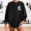 Dames hoodies sweatshirts dames hoodless losse volledige zip sweatshirt ronde nek casual pullover tops passen lange mouw capuchonedwomen's