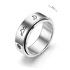 New Rotatable Rings Men Women Finger Ring Stainless Steel Designer Relieve Pressure Rotate Jewelry Gifts for Unisex