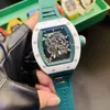 時計腕時計デザイナーリチャミルズメカニカルウォッチRM055シリーズワインバレルセラミックホロー明るいテープトレンド汎用性