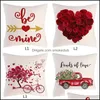 Federa per cuscino Forniture per la casa Tessili per la casa Giardino San Valentino Plaid Love Heart Pattern 18 pollici Tiro Ers per San Valentino Divano Decor Rrf