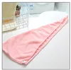 Ręcznik 1pcs Kobiet włosy Suszenie kapelusz Szybka suszona kąpiel Mikrofibra Solid Super Absorption Turban Dry Captowel