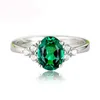 Rhinestone Band Rings Green Red Lady Retro Opening Ring Women Jewellery Fashion Accessories