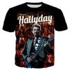 Pop şarkıcı Johnny Hallyday 3D baskılı tişört kadın kadınlar rock moda gündelik sokak kıyafetleri hip hop harajuku tee üstler 2205203968088