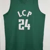 SJZL98 24 Tacko Güz Lisesi Liberty Hristiyan Hazırlık (LCP) Basketbol Jersey Retro Klasik Erkek Dikişli Özel Numarası ve Ad Oyunları