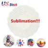 Blanc Sublimation Vent Spinner Décorations Métal Peinture Ornement Double Côtés Blancs Sublimés DIY Cadeaux De Fête De Noël Halloween 10 pouces