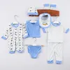 Urodzony ubrania niemowlęce dla dzieci ubrania chłopców z bielizny bolesne spodnie 8pcs/Set Toddler Romper Kids Fits Jumpsat Costume A381 220507