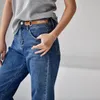 Pantaloni da donna Capris MICOCO N2022C Casual Art Retro Wash Grab Jeans larghi e comodi affusolati Nine Cent