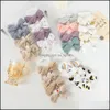 Аксессуары для волос детские детские бермертники Baby Clips Bowknot Barrettes Малыш Хлопко