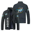 Herrjackor män jacka mv agusta logo tryck blixtlås cardigan mode smal casual baseball uniform cyklistrock toppar m-5xlmen's