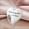 Pendant Necklaces Exquisite Fashion Women's Love Angel Wing Diamond Letter Necklace Couple Engagement Anniversary Gift NecklacePendant