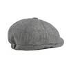 Baretten Grote Grote Sboy Cap mannen Katoen 8 Panel Hoed Casual Baker Boy Caps Gatsby Retro Hoeden Boina baret Voor MaleBerets