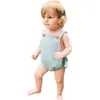 Rompers Baby Designer Одежда для мальчиков Подтяжки Комбинезоны хлопчатобумажные льняные ползучие костюма ремни треугольник младенческие боди новорожденные бутик одежды BC7986