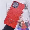 Luxe ontwerper Eenvoudig stijlvol merk geometrische patronen telefoonhoesjes voor iPhone 13 12 11 Pro XR X XS Max 7 8 Plus SE2 PU Crocodile Print Leather Case IP12Pramx Cover